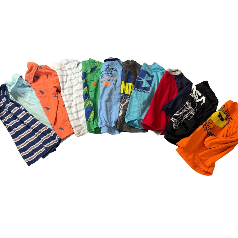 Boys 3T Shirt Bundle 11pc Under Armour OshKosh Cat & Jack NASA Dinosaur Graphic
